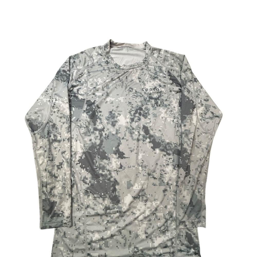 Tesla Men’s‎ Digital Camo Athletic Compression Shirt XL Polyester Polyurethane